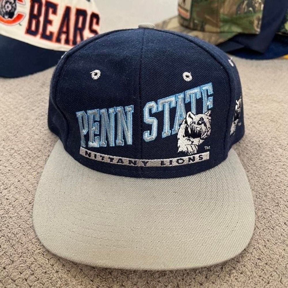 Vintage 1990s Penn State Nittany Lions Signature Snapback Hat Navy OSFA